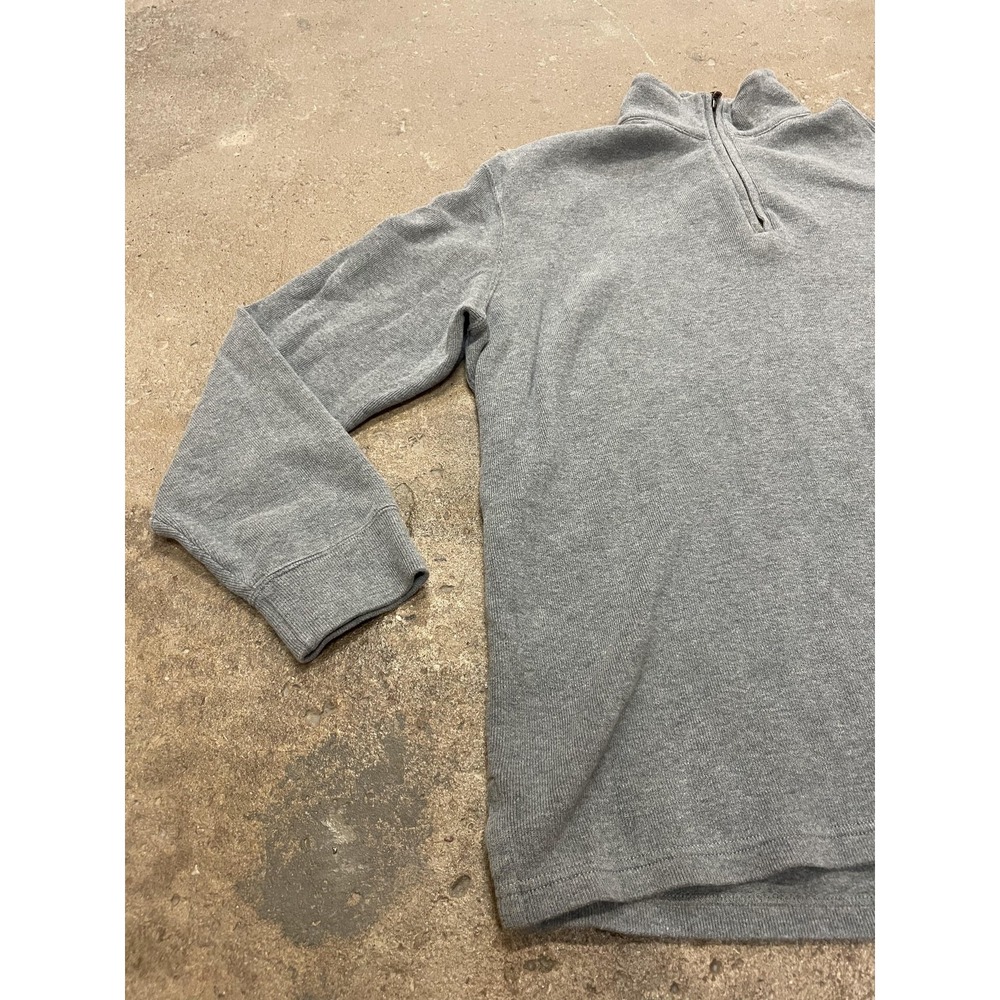 Polo Ralph Lauren Sweater Mens XL Gray Quarter Zip Mock Neck Pony Logo Pullover - Picture 2 of 16